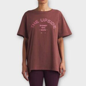THE UPSIDE Jetset Sam T-Shirt Relaxed Fit In Brown Women’s Size XS NWT